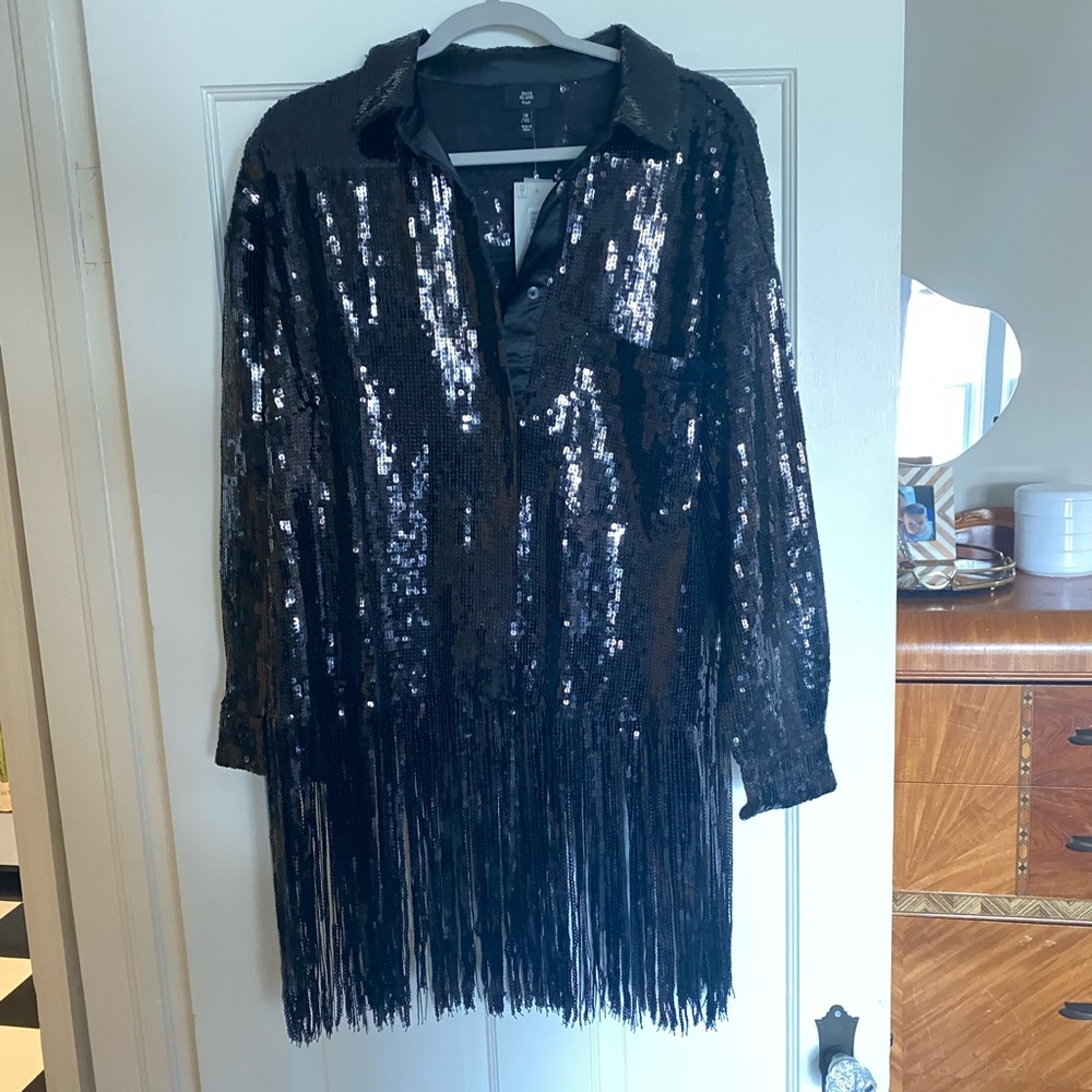 River Island sequin blouse size 14/16
